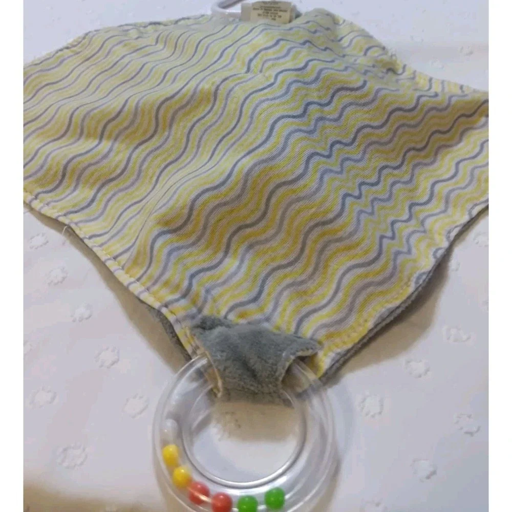 Lot (4) 3 Elephant Loveys Security Blanket 1 Elephant Paci Holder Gray Pink Blue